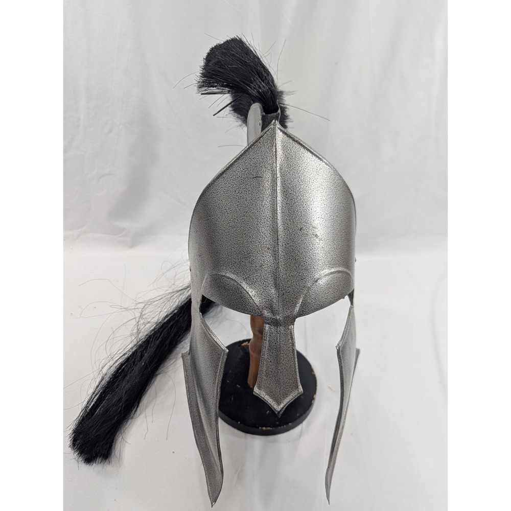 Spartan Warrior Helmet Armor Achilles Troy Metal Black‎ Large Heavy